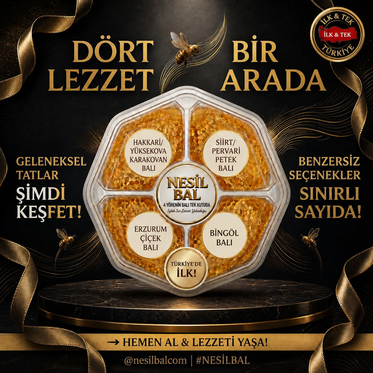 YÖREBALLARI — Hakkari, Siirt, Erzurum ve Bingöl balları tek kutuda